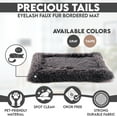 thumbnail image 5 of Precious Tails Eyelash Faux Fur Bordered Cat Dog Crate Mat - Small, 5 of 9