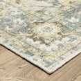 thumbnail image 4 of Oriental Weavers Windham Hand-made Wool Blend Area Rug - WIN06 - 2'6" x 10' - in Ivory/ Blue - Vintage Inspired, Hand-Made Wool Blend Rugs, Entryway, Hallway Runner Rug, 4 of 5