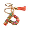 thumbnail image 2 of Key Chain 26 Letters Fruit Pattern Women Compact Long Lasting Key Ring Bag Decoration, 2 of 8