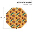 thumbnail image 2 of Honeii Beautiful Bohemian Sunflower print Leather Coaster Set of 4, ideal for safeguarding your furniture from drinks spills and effortless cleanup-Octagon, 2 of 6