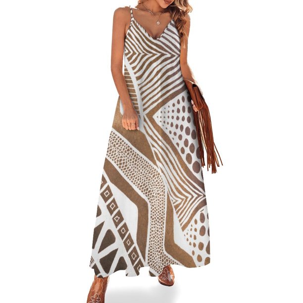 Vestido tribal rústico sin mangas ropa de verano para mujer vestidos de verano vestidos largos para mujer