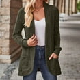 thumbnail image 6 of ZZwxWA Womens Loose Fashion Casual Open Front Long Sleeve Chunky Cardigan Coat with Pocket Long Cardigan Sweaters for Women, 6 of 7