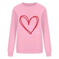 thumbnail image 4 of gakvbuo Valentine Day Shirt For Women Trendy Long Sleeve Tunic Tops Cute Love Hearts Graphic Tees Round Neck Casual Funny Shirts Tops Blouse Pullover Tops, 4 of 5