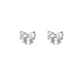 thumbnail image 5 of Silver & Stone Jewels 925 Sterling Silver Butterfly Bow Bowknot CZ Stud Earrings Women, 5 of 5