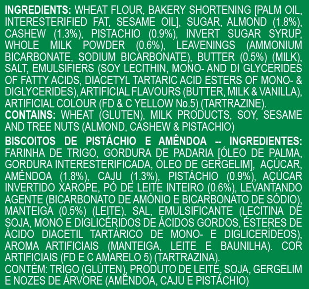 Britannia Good Day Pistachio-Almond Cookies, 8.15 oz