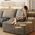 thumbnail image 6 of 108" U-Shaped Cloud Couch, Plush Corduroy Sectional Sofa, Modular Deep Seat Design, No Assembly Required, 6 of 6