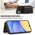 thumbnail image 2 of Design for Galaxy A15 5G Wallet Case with Credit Card Holder Slot PU Leather Phone Cover Stand Kickstand Shockproof Protective Cell Accessories for Samsung A 15 Women Men 6.5 inch Black, 2 of 6