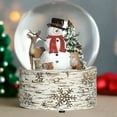 thumbnail image 2 of Roman Musical Dome Snowman with Animals, 6.5-inch Height, Christmas Decoration, 2 of 2