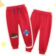 thumbnail image 2 of Girls Sweatpants Toddler Cartoon Embroidered Drawstring Trousers Sports Casual Comfy Ankle Sweat Pants Size 3-4 Y, 2 of 7