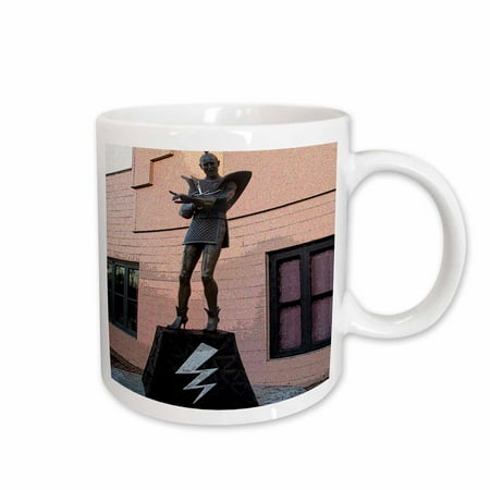 

3dRose Embassy Theatre Statue Home of Rocky Horror Picture Show in Hamilton New Zealand Ceramic Mug 15-ounce