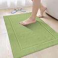 thumbnail image 1 of Canadian Linen Yukon Bath Mats, 2 Pack, 20"x34", Washable Lightweight Quick Dry Soft Absorbent Cotton Bath Floor Mats Picture Frame Design, Sage Green, 1 of 9