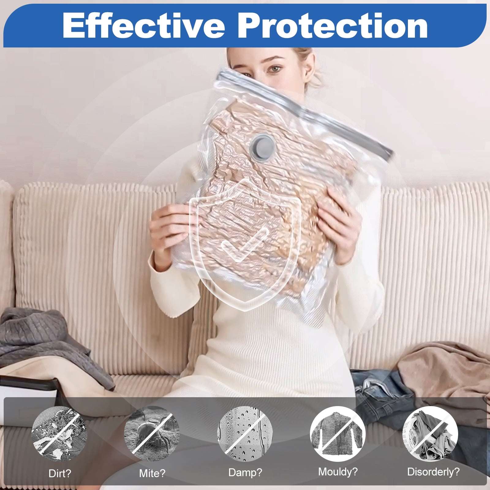 Vacbird 18 Pack Travel Vacuum Storage Bags with USB Electric Pump, Compression Packing Bags for Travel, Space Saver for Clothes Clothing Suitcase and Luggage