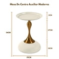 thumbnail image 3 of Mesa Auxiliar Sala Dorada FurnitureR Mesa de Noche Oro, 3 of 8