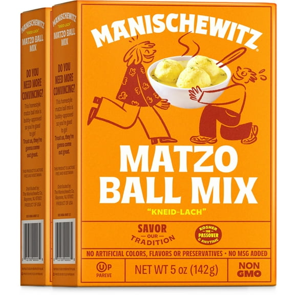Manischewitz Matzo Ball Mix, 5 Oz. 2 Pack Easy Prep  Kosher for Passover  Nothing Artificial  No MSG  Classic Fluffy Texure