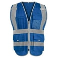 thumbnail image 1 of GOGO 9 Pockets High Visibility Zipper Front Safety Vest With Reflective Strips, Meets ANSI Standards, 1 of 8