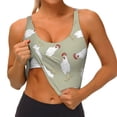 thumbnail image 3 of Balery Funny Chicken Sujetadores deportivos con espalda cruzada para mujer, acolchados, sin costuras, de alto impacto, ideales para yoga, gimnasio, entrenamiento y fitness.-X-Large, 3 of 8