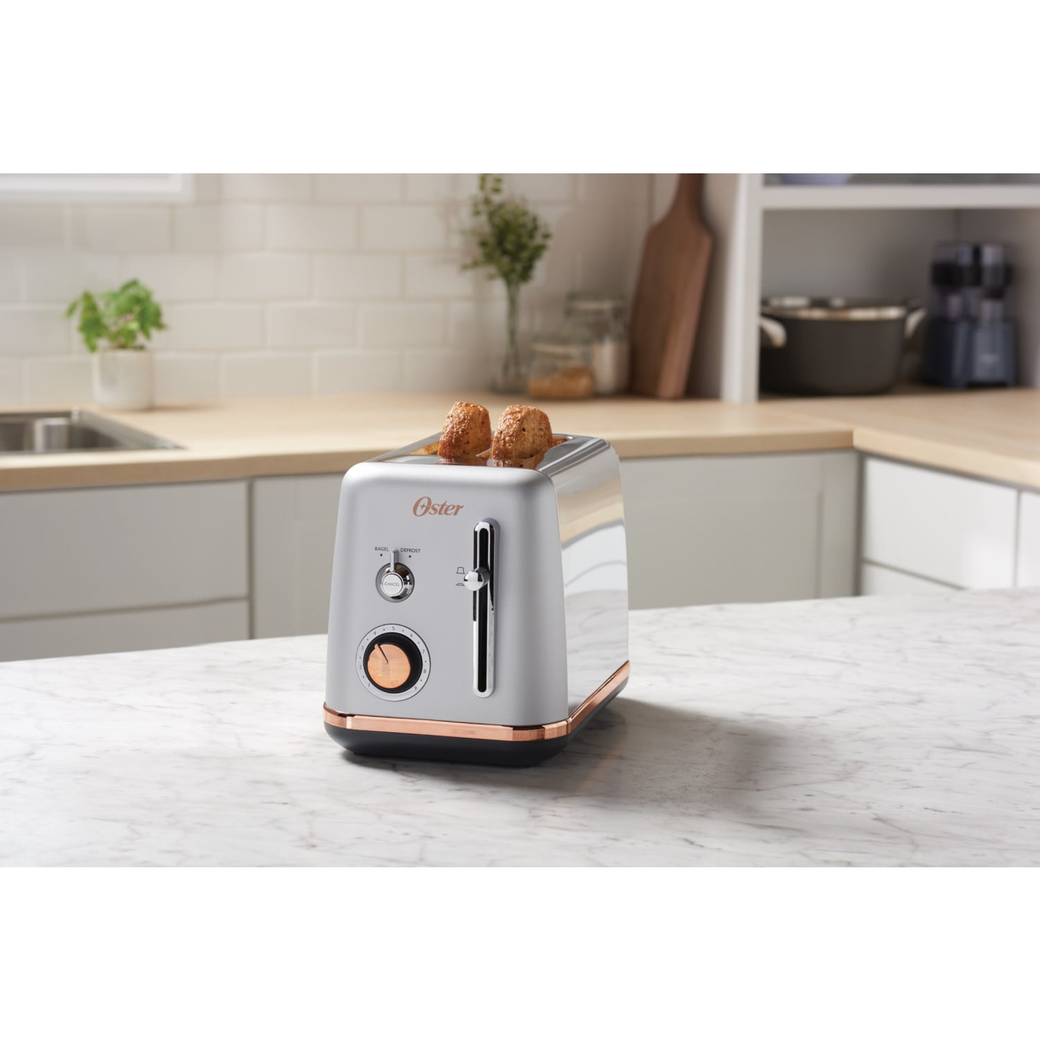 Oster 2 Slice Toaster, Metropolitan Collection with Rose Gold Accents
