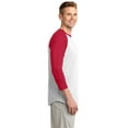 thumbnail image 3 of Sport-Tek Raglan Jersey (T200) White/Red, XL, 3 of 6
