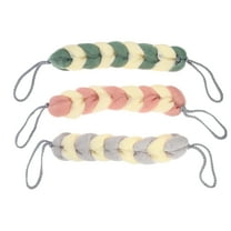 Unique Bargains 3 Pcs Long Stretch Back Sponge with Rope Handles for Shower