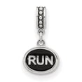 thumbnail image 2 of FB Jewels Sterling Silver Reflections Black Enameled Run Dangle Charm, 2 of 4