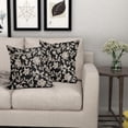 thumbnail image 6 of Black Floral Pillow Covers 18x18 Set of 2 Brown Cream Vintage Flower Block Print Pattern Decorative Throw Pillowcases Outdoor Rustic Farmhouse Square Cushion Cases Decor for Home Couch Sofa Bed, 6 of 7