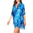 thumbnail image 2 of ITFABS Femmes Robe, Col Rabattu Impression Demi-Manches une Seule Pièce, 2 of 3