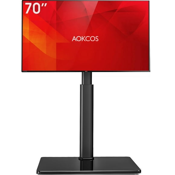 Soporte de suelo AOKCOS para 32 a 70 televisores con función giratoria e inclinable
