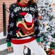 thumbnail image 1 of Suéter de punto acogedor para mujer Abrigos de Papá Noel con estampado de copos de nieve de Navidad ligeros, 1 of 9