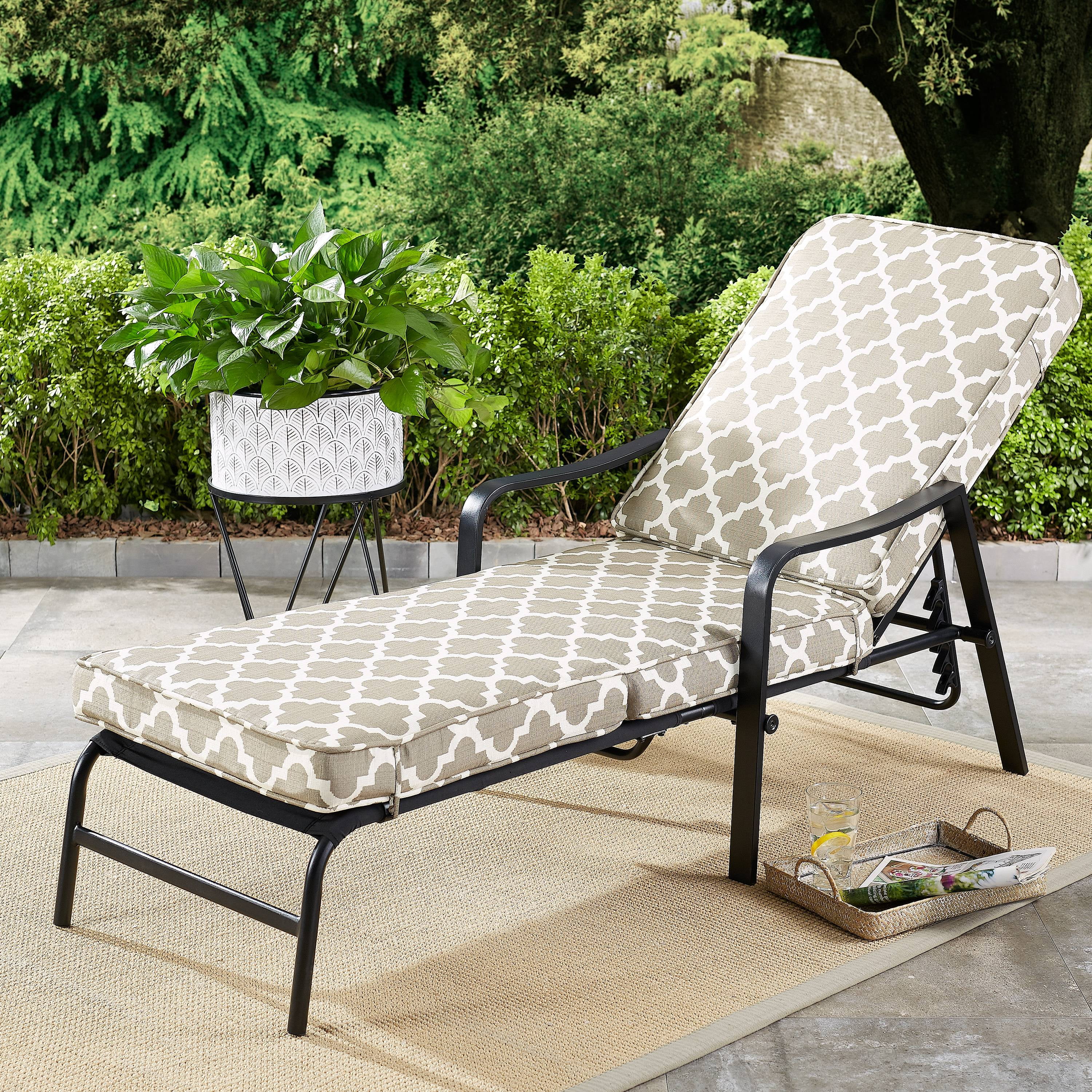 White Chaise Lounge Outdoors