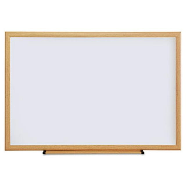 Tableau Effaçable à Sec, Mélamine, 36 x 24, Cadre en Chêne