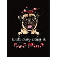 thumbnail image 4 of Chic Floral Print Dog Print Women's T-Shirt - Casual Crew Neck, Short Sleeve, Stretchy Polyester Blend, Machine Washable - Perfect for Summer & Casual Attire, 4 of 8