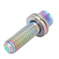 thumbnail image 5 of Nimomo Tornillo Ligero para Bicicleta, aleación de Titanio, Jaula para Botella de Agua, Tornillo M5x12/16mm con arandela(M5×16-Sinfonía), 5 of 5