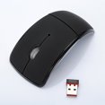 thumbnail image 4 of Sidaley Ratón inalámbrico portátil plegable de 2,4 GHz, 1600DPI, 3 botones, ratón de escritorio para juegos, ratón plegable para oficina en casa, Juegos de teclado y mouse para computadora negro, 4 of 6