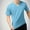 Light Blue, variant on SSAAVKUY Men's Notch T-Shirt, Soft Cotton Short Sleeve Slim Fit Basic Split V Neck T Shirts for Men Fitness Sports Tees Black M