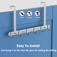 thumbnail image 5 of VIIWII Coat Rack over The Door Hooks Metal for Hanging Clothing 6 Hooks Bathroom Towel Holder, 5 of 5