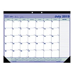 Desk Pad Calendar Refill Rediform CA181731 Academic Desk Pad Calendar, 21 1/4 X 16, White/blue/green, 2019-2020 ()