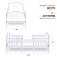 thumbnail image 2 of Dream On Me Rosie 3-in-1 Convertible Toddler Bed with Guardrails, Lavender Ice, 2 of 22