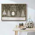 thumbnail image 6 of Wooded White Christmas Collection A - Framed Gallery Wrapped Holiday Canvas - 25 x 37 - Natural Wood Frame, 6 of 9