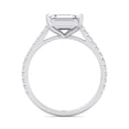 thumbnail image 3 of Moana - Moissanite East West Emerald Cut Lab Diamond Engagement Ring with Sidestones, 3 of 4