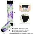 thumbnail image 3 of Coolnut Lavender Compression Socks, 1 Pack Women Men Long Stocking (20-30mmHg) Travel Knee High Stockings for Athletic Sports,Running,Cycling,Nursing, 3 of 6