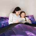 thumbnail image 5 of jejeloiu Cute Animal Dragonfly Twin Comforter Sets,Dreamy Purple Flowers Bedding Set For Girls Women Reversible 2 Pieces, 5 of 8