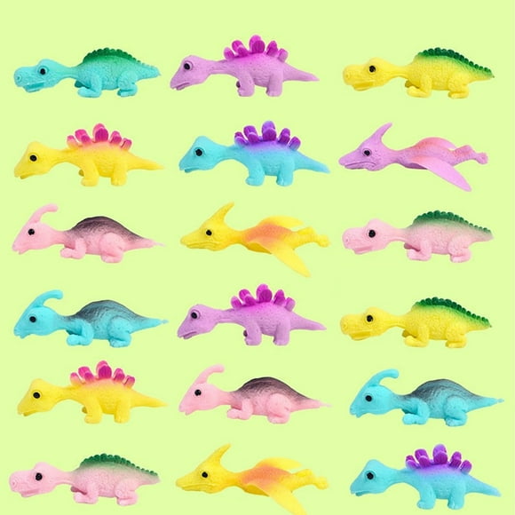 20Pcs Dinosaur Finger Slingshot Toys, Flick Stretchable Dino Catapult Toys, for Party Favor Gifts, Shooter Games, Christmas, Easter, Birthday Gifts