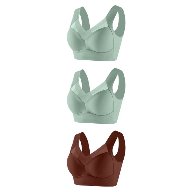 Timegard Womens Plus Size Bras No Underwire Full Coverage Mesh Breathable Comfort Everyday Bralette