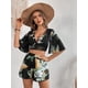 thumbnail image 3 of Top corto estilo bohemio Outfit SweatyRocks de 2 piezas con pantalones cortos para mujer, 3 of 7