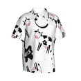 thumbnail image 2 of Balery Cute Cow and Milk Stains Print Men's Hawaiian Shirts Short Sleeve Beach Shirt Relaxed Fit Vacation Button Down Shirts-Medium, 2 of 9