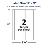 Avery Glossy Clear Rectangle Labels, 11