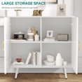 thumbnail image 2 of Dextrus Modern White Sideboard Buffet Cabinet Accent Cabinet with Adjustable Shelf for Living Room, 2 of 10