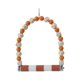 thumbnail image 2 of Palo de madera para afilar garras de pájaro | Perca de balancín naranja | Columpio colgante de arenisca para ejercicio y salud del pico | Juguete interactivo duradero para pájaros | 19×15×3cm, 2 of 6