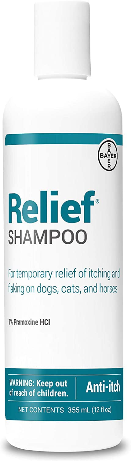 Relief Shampoo, temporary relief of itching and flaking, moisturizer for dry skin and coat, for dogs, cats and 12 oz - Walmart.com