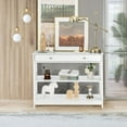 thumbnail image 3 of YYAo Console Table, Entryway Table, Console Sofa Table, Display Shelf,Console Table 3-Tier with Drawer and Storage Shelves-White, 3 of 10